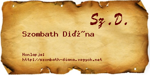 Szombath Diána névjegykártya